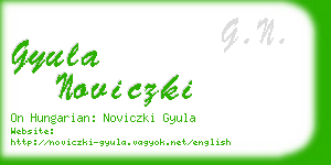 gyula noviczki business card